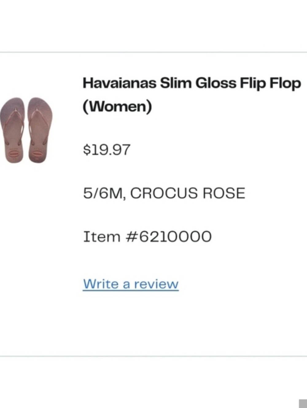 Havaianas Slim Gloss Pink Glitter Flip Flops
